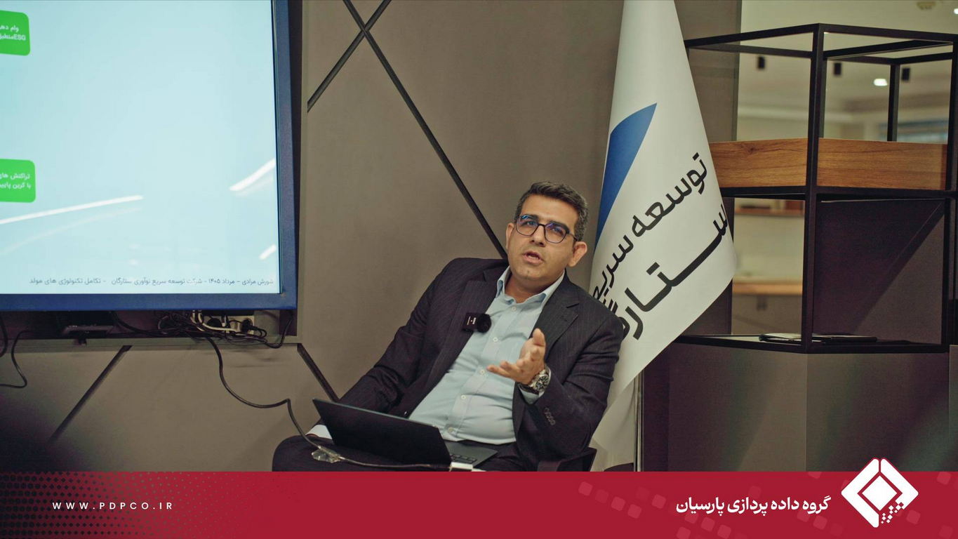سیزدهمین رویداد ستارگان نوآوری با حضور شورش مرادی. مدیرعامل کارگزاری سان با تاکید بر تکامل تکنولوژی های مولد برگزار شد